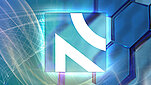 Abstrakcyjna grafika z logotypem NCN